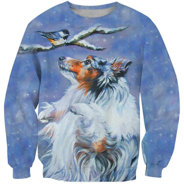 3D All Over Print Shelties Blue Merle Dog Hoodie-Apparel-Phaethon-Sweatshirt-S-Vibe Cosy™