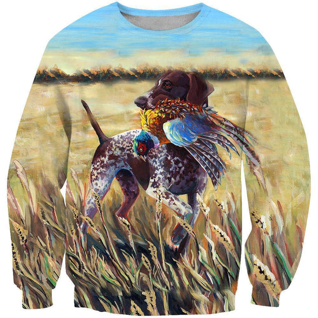 3D All Over Print Hunting Dog Pheasant Hoodie-Apparel-Phaethon-Sweatshirt-S-Vibe Cosy™