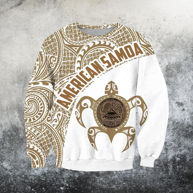 American Samoa Polynesian Hoodie - Golden & White H10-Apparel-Phaethon-Sweat Shirt-S-Vibe Cosy™