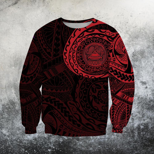 American Samoa In My Heart Polynesian Hoodie Red PL-Apparel-PL8386-Sweat Shirt-S-Vibe Cosy™