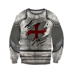 Knight Templar 3D All Over Printed Hoodie Chainmail JJ260201-Apparel-MP-sweatshirt-S-Vibe Cosy™