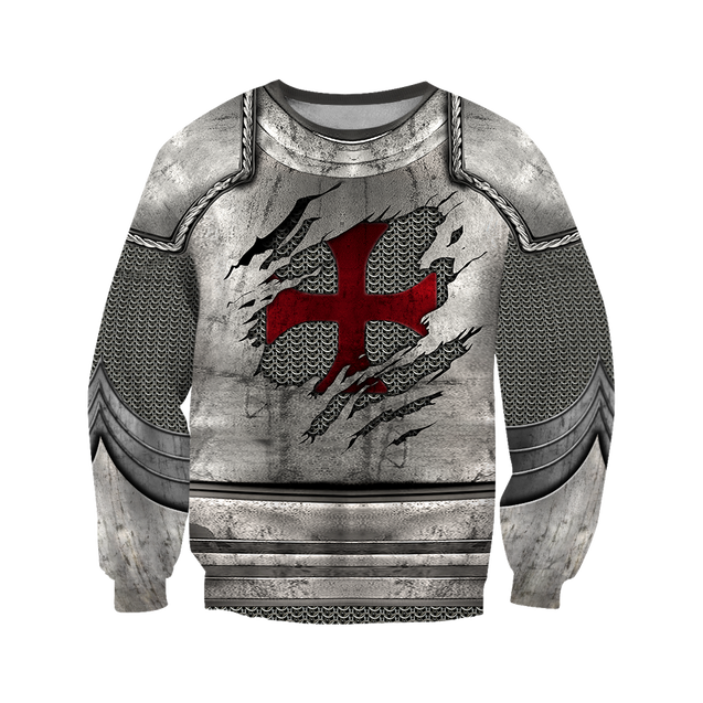 Knight Templar 3D All Over Printed Hoodie Chainmail JJ260201-Apparel-MP-sweatshirt-S-Vibe Cosy™