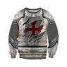 Knight Templar 3D All Over Printed Hoodie Chainmail JJ260201-Apparel-MP-sweatshirt-S-Vibe Cosy™