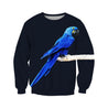 3D All Over Print Blue Parot Hoodie-Apparel-PHL-Sweat Shirt-S-Vibe Cosy™