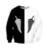 NEW ZEALAND SILVER FERN IN B&W STYLE HOODIE C1-Apparel-Khanh Arts-Sweat Shirt-S-Vibe Cosy™