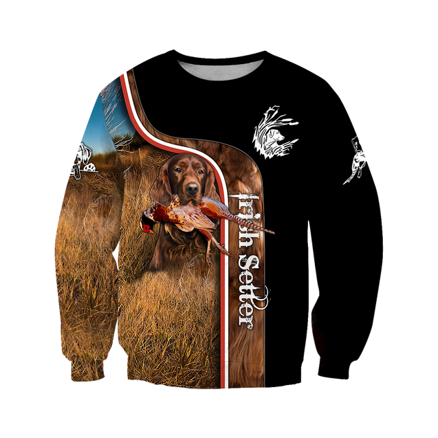 Pheasant Setter Hunting 3D All Over Printed Shirts For Men And Women JJ100201-Apparel-MP-Sweatshirts-S-Vibe Cosy™