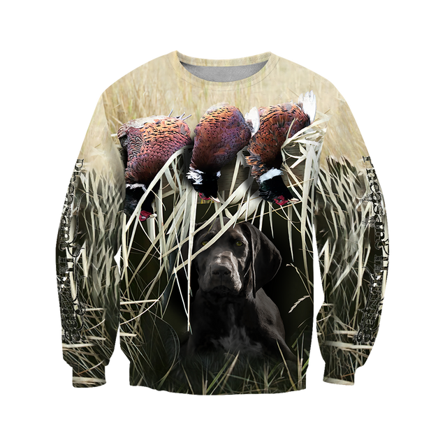 Pheasant Hunting German Shorthaired Pointer 3D All Over Printed Shirts For Men And Women JJ180201-Apparel-MP-Sweatshirts-S-Vibe Cosy™