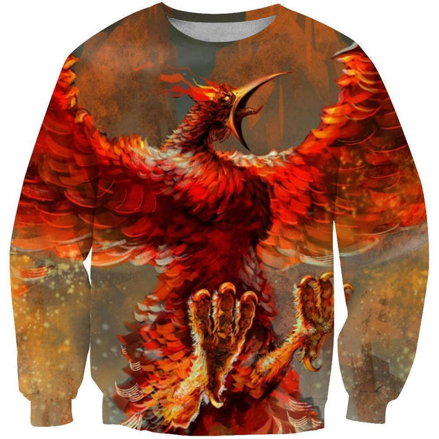 Monsters of fire Phoenix 3D All Over Printing Shirts-Apparel-Phaethon-Sweatshirt-S-Vibe Cosy™