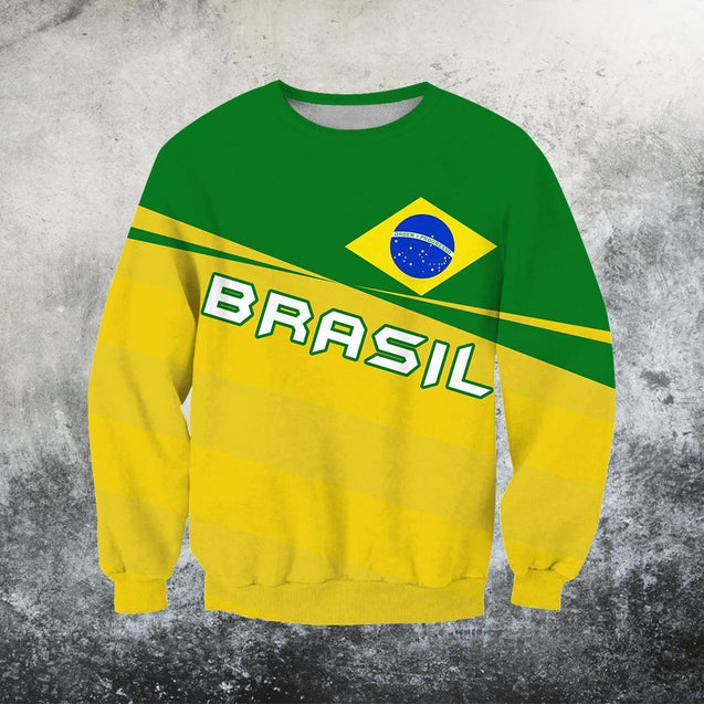 Brasil Coat Of Arms Hoodie - Vivian Style-Apparel-Phaethon-Sweat Shirt-S-Vibe Cosy™