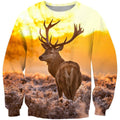 3D All Over Print Twilight And Deer Hoodie-Apparel-Phaethon-Sweatshirt-S-Vibe Cosy™