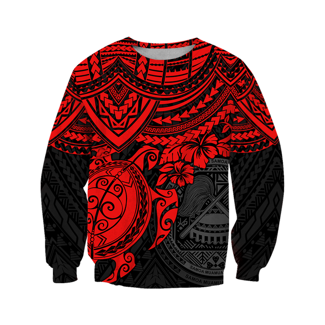 American Samoa Polynesian Hoodie Red Turtle JJ300102 PL-Apparel-PL8386-Sweatshirt-S-Vibe Cosy™