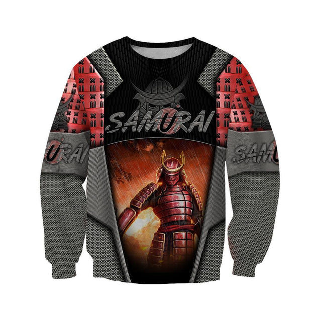 Samurai 3D All Over Printed Shirts JJ301201-Apparel-MP-Sweatshirts-S-Vibe Cosy™