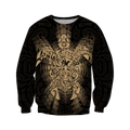 New Zealand Maori Hoodie, Wairua Tattoo Turtle Pullover Hoodie - Gold JJ150101 PL-Apparel-PL8386-Sweatshirt-S-Vibe Cosy™