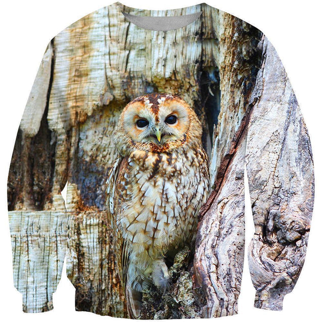 3D All Over Print Owl Shirts-Apparel-Phaethon-Sweatshirt-S-Vibe Cosy™