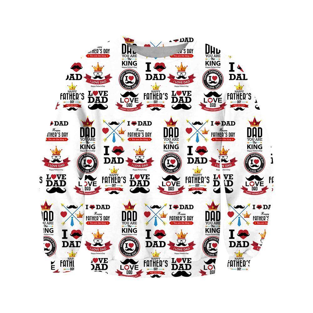 3D All Over I Love Dad Hoodie-Apparel-Khanh Arts-Sweat Shirt-S-Vibe Cosy™