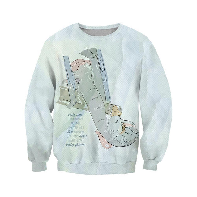 3D All Over Print Loved Mom Elephant Hoodie-Apparel-Khanh Arts-Sweat Shirt-S-Vibe Cosy™