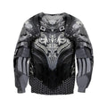 3D Printed Hoodie Chainmail Knight Armor Clothes MP799-Apparel-MP-Sweatshirt-S-Vibe Cosy™