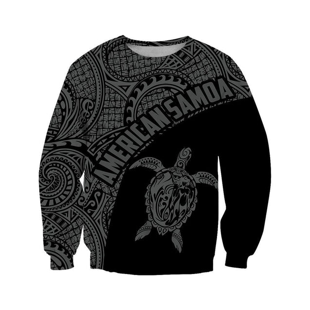 American Samoa Polynesian Hoodie -Gray-Apparel-Phaethon-Sweat Shirt-S-Vibe Cosy™