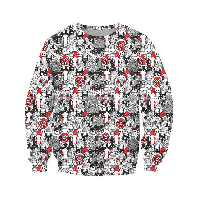 3D All Over Print Anime Spirited Away Hoodie-Apparel-Khanh Arts-Sweat Shirt-S-Vibe Cosy™