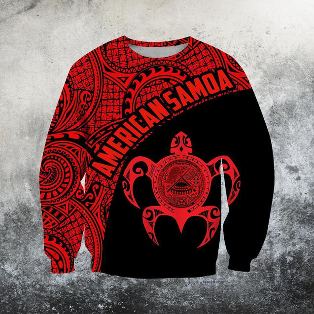 American Samoa Polynesian Hoodie - Red-Apparel-Phaethon-Sweat Shirt-S-Vibe Cosy™