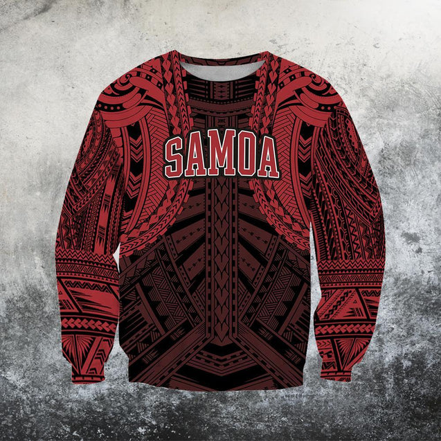 American Samoa Spirit Hoodie (Red) PL-Apparel-PL8386-Sweat Shirt-S-Vibe Cosy™