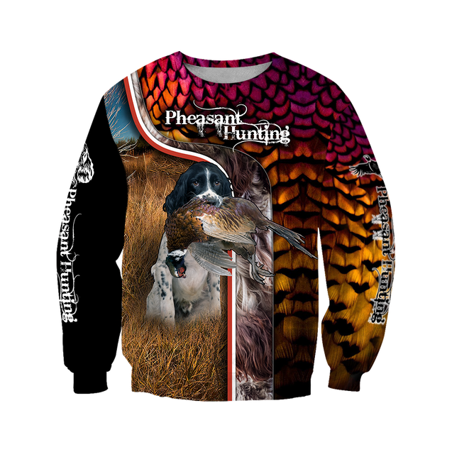 Pheasant Springer Hunting 3D All Over Printed Shirts For Men And Women JJ110102-Apparel-MP-Sweatshirts-S-Vibe Cosy™