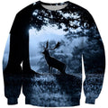 3D All Over Print Night And The Deer Hoodie-Apparel-Phaethon-Sweatshirt-S-Vibe Cosy™