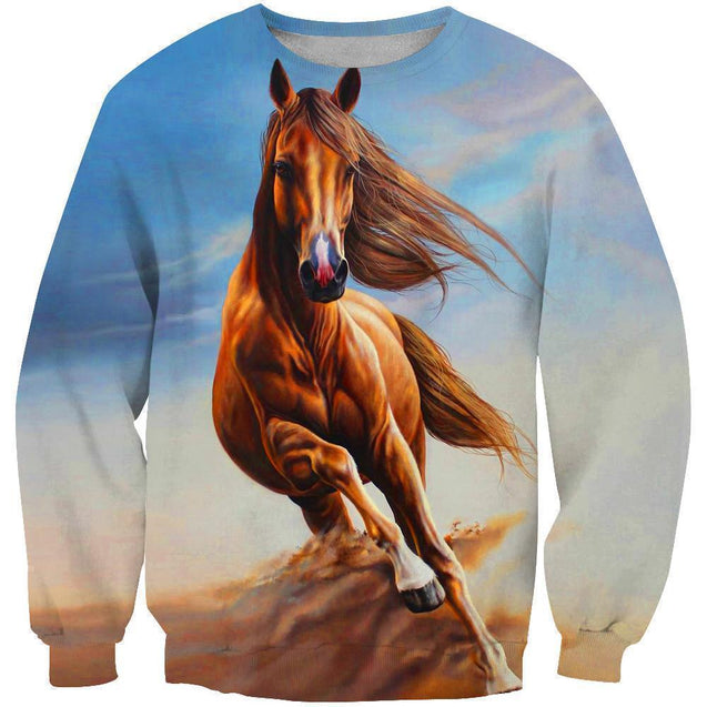 All Over Print Horse Run-Apparel-Phaethon-Sweatshirt-S-Vibe Cosy™