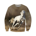 Beautiful White Horse Shirt - Winter Set for Men and Women JJ051207-Apparel-NNK-Sweat Shirt-S-Vibe Cosy™