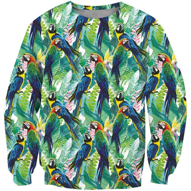 3D All Over Printing Macaw Parrot Shirt-Apparel-Phaethon-Sweatshirt-S-Vibe Cosy™