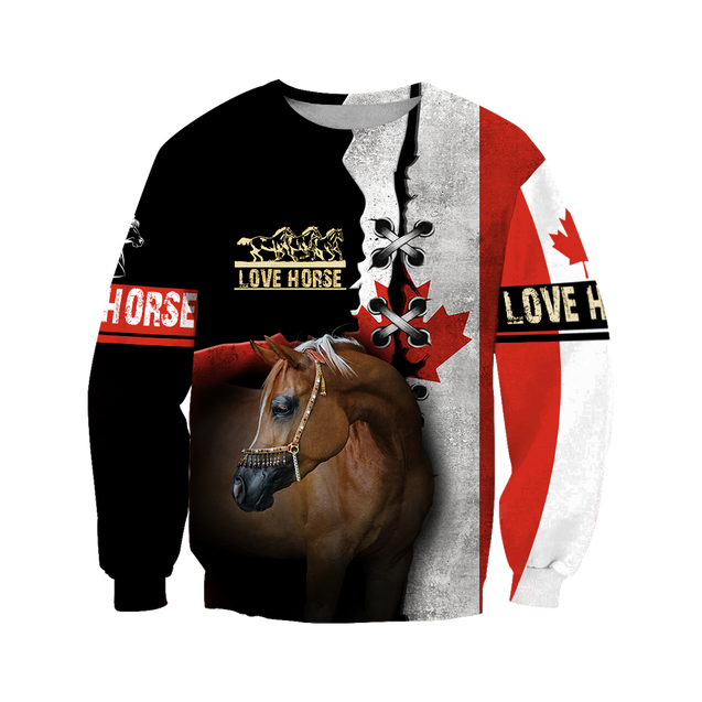 Love Horse 3D All over print for Men and Women shirt JJ040202-Apparel-NNK-Sweat Shirt-S-Vibe Cosy™