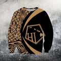 Hawaii Polynesian Tribal Hoodie - Circle Style Golden Color - AH-ALL OVER PRINT HOODIES (P)-Phaethon-Sweat Shirt-S-Vibe Cosy™