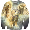 3D All Over Print Fly Owl Hunter Hoodie-Apparel-Phaethon-Sweatshirt-S-Vibe Cosy™