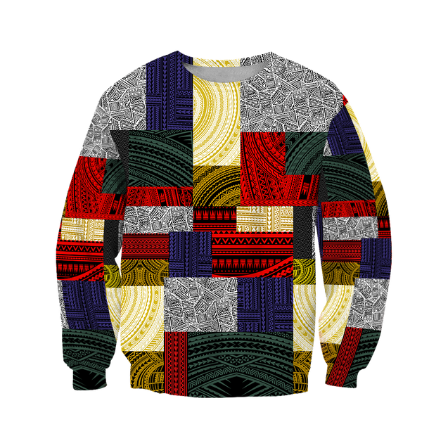 Polynesian All Over Hoodie Design Retro Patchwork JJ310101 PL-Apparel-PL8386-Sweatshirt-S-Vibe Cosy™