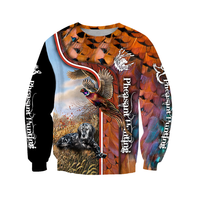 Pheasant Hunting Setter 3D All Over Printed Shirts For Men And Women JJ050202-Apparel-MP-Sweatshirts-S-Vibe Cosy™