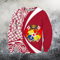 Tonga Coat Of Arm Polynesian Hoodie - Circle Style Red-Apparel-Phaethon-Sweat Shirt-S-Vibe Cosy™
