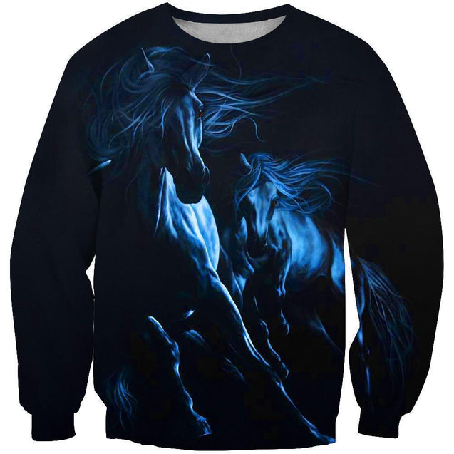 3D All Over Print Horse Light Shirts-Apparel-Phaethon-Sweatshirt-S-Vibe Cosy™