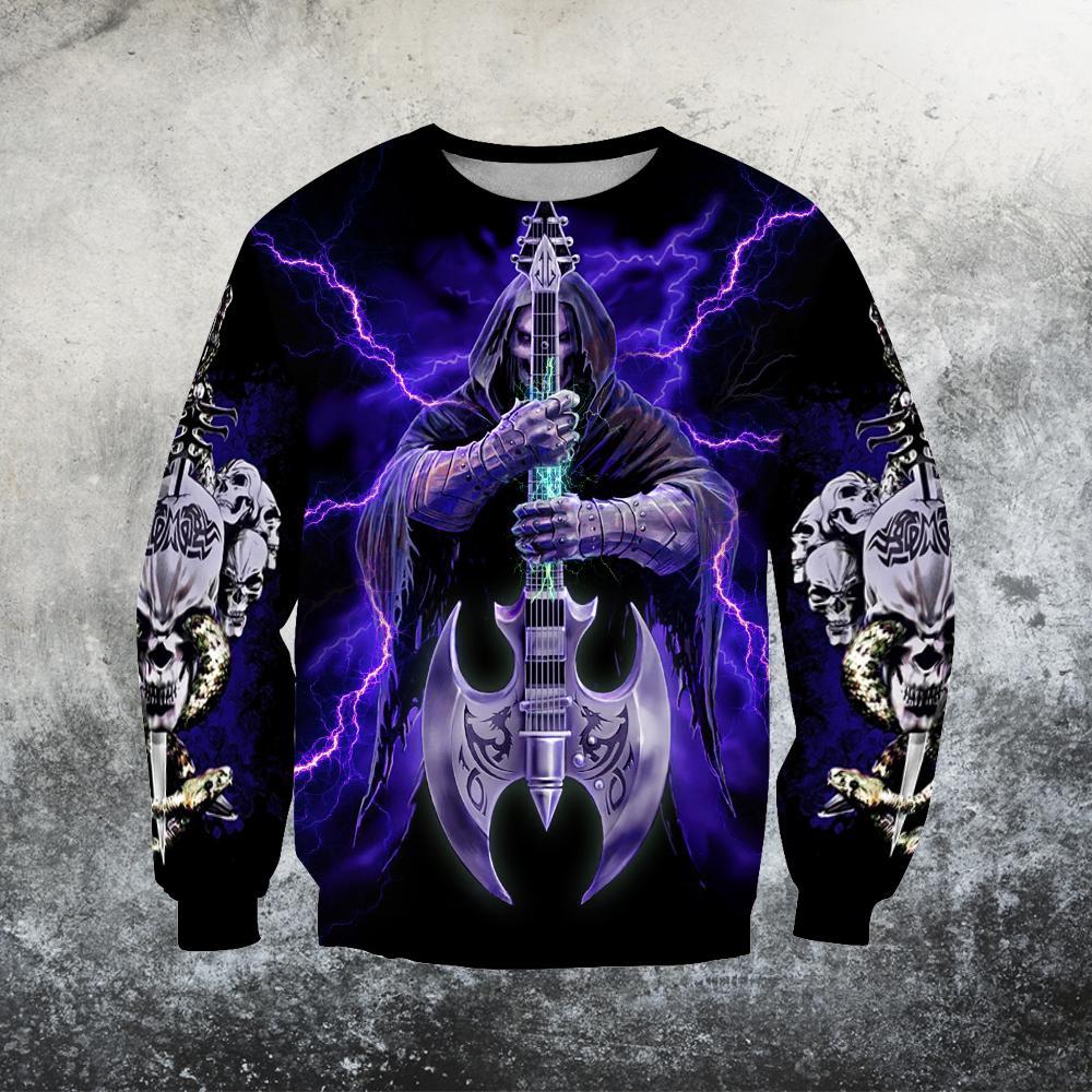 Love Skull And Like Music PL211-Apparel-PL8386-Sweat Shirt-S-Vibe Cosy™