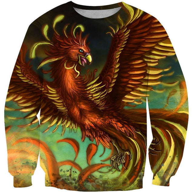 Phoenix Flying 3D All Over Printing Shirts-Apparel-Phaethon-Sweatshirt-S-Vibe Cosy™