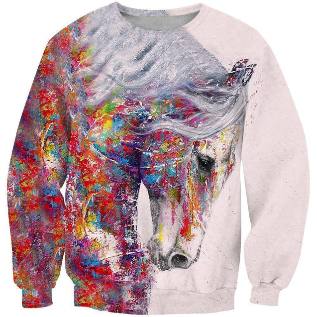 3D All Over Print Horse Art Shirts-Apparel-Phaethon-Sweatshirt-S-Vibe Cosy™