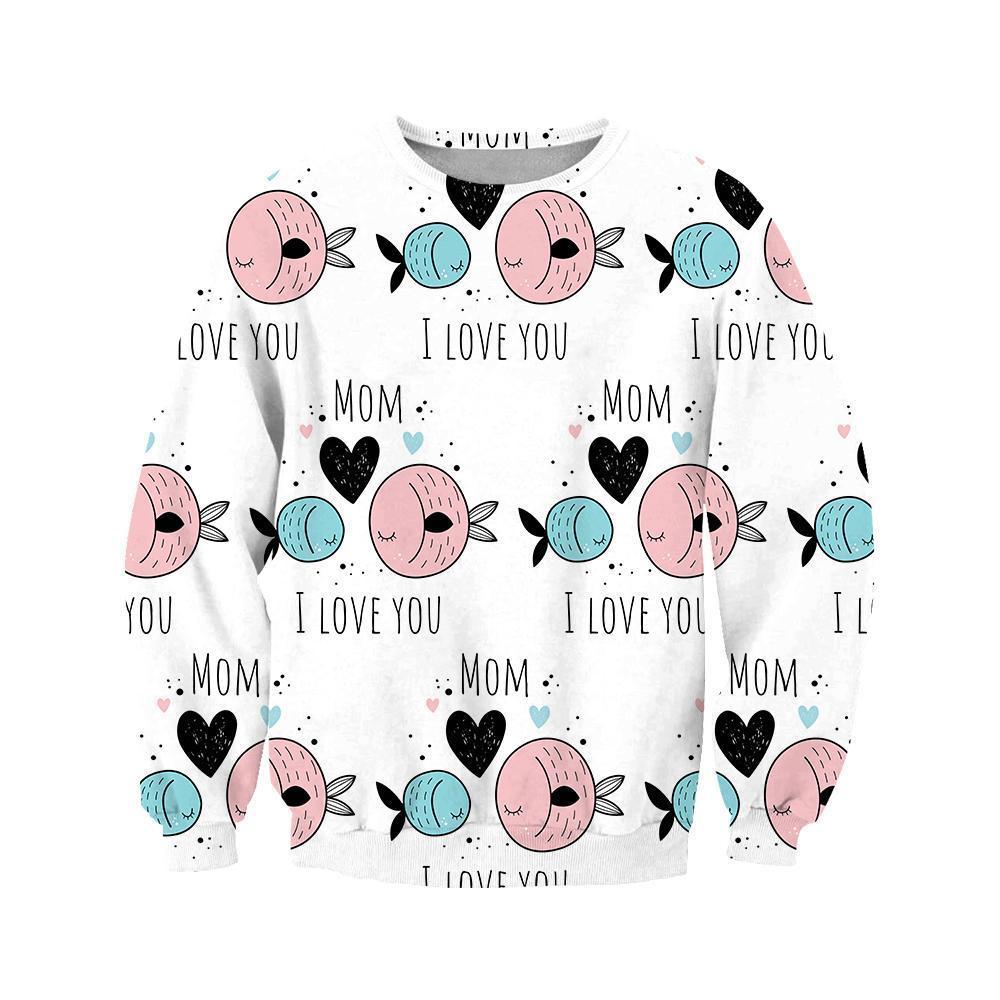 3D All Over I Love Mom Hoodie-Apparel-Khanh Arts-Sweat Shirt-S-Vibe Cosy™