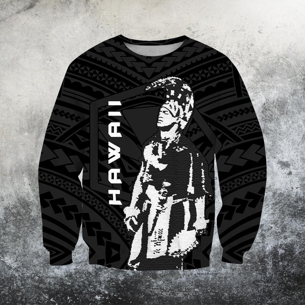 Hawaii Warrior And Helmet Hoodie - AH - J1-ALL OVER PRINT HOODIES (P)-Phaethon-Sweat Shirt-S-Vibe Cosy™