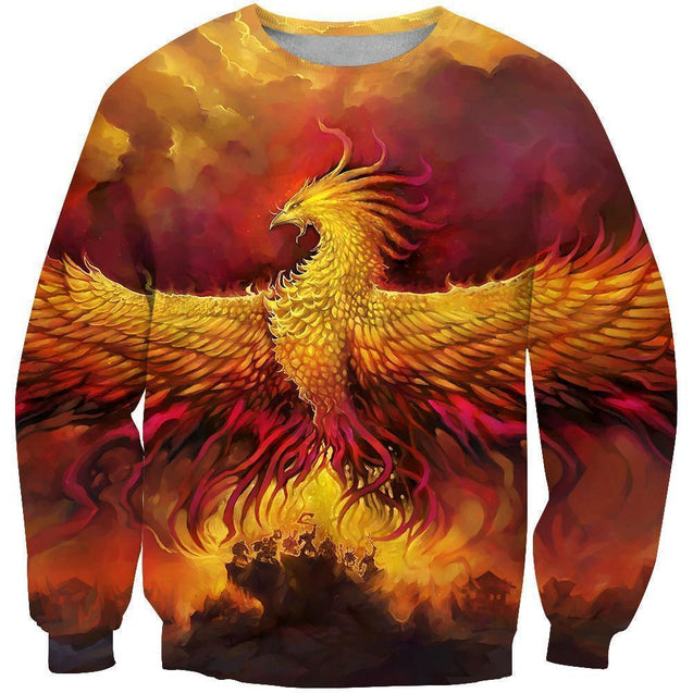 Fire Phoenix 3D All Over Printing Shirts-Apparel-Phaethon-Sweatshirt-S-Vibe Cosy™