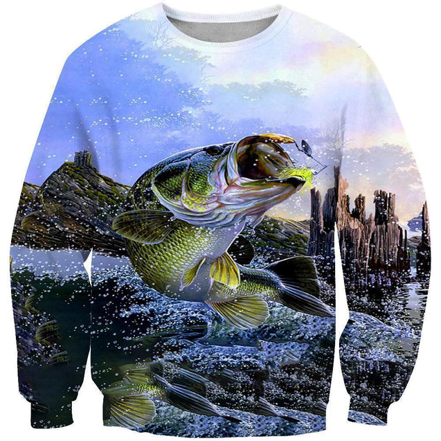 3D All Over Printing Bass Fishing Shirt-Apparel-Phaethon-Sweatshirt-S-Vibe Cosy™