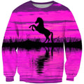 3D All Over Print Silhouette Hourse Shirts-Apparel-Phaethon-Sweatshirt-S-Vibe Cosy™