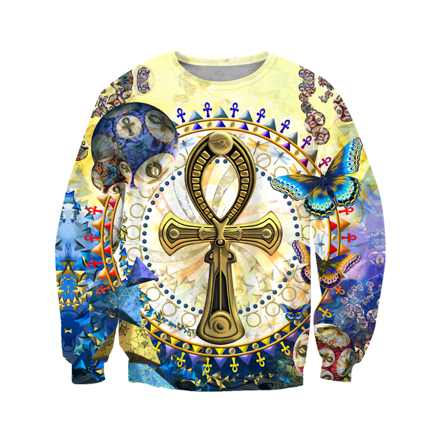 3D All Over Printed Ankh Egypt Hoodie Clothes JJ120203-Apparel-MP-Sweatshirts-S-Vibe Cosy™