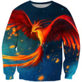 Fire Beast Phoenix 3D All Over Printing-Apparel-Phaethon-Sweatshirt-S-Vibe Cosy™
