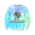 3D All Over Print Love Mamasaurus Hoodie-Apparel-Khanh Arts-Sweat Shirt-S-Vibe Cosy™