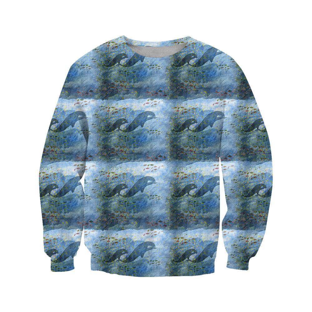 3D All Over Best Mother Dolphin Hoodie-Apparel-Khanh Arts-Sweat Shirt-S-Vibe Cosy™