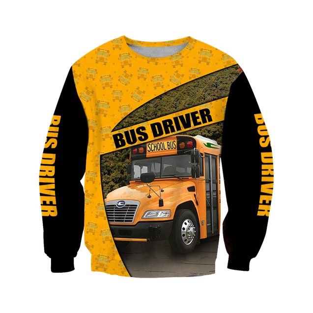 Blue Bird Bus Driver 3D Hoodie JJ200401-Apparel-MP-sweatshirt-S-Vibe Cosy™